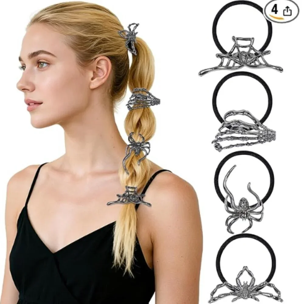 NEW Halloween Hair Ties 4 pack